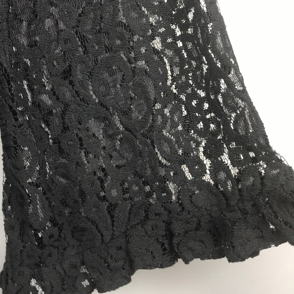 Style&CO Lace black dress size Small L/S w/lining - Picture 5 of 8